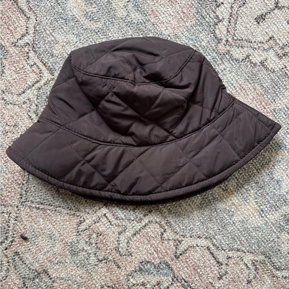 Mango Quilted Dark Brown Hat